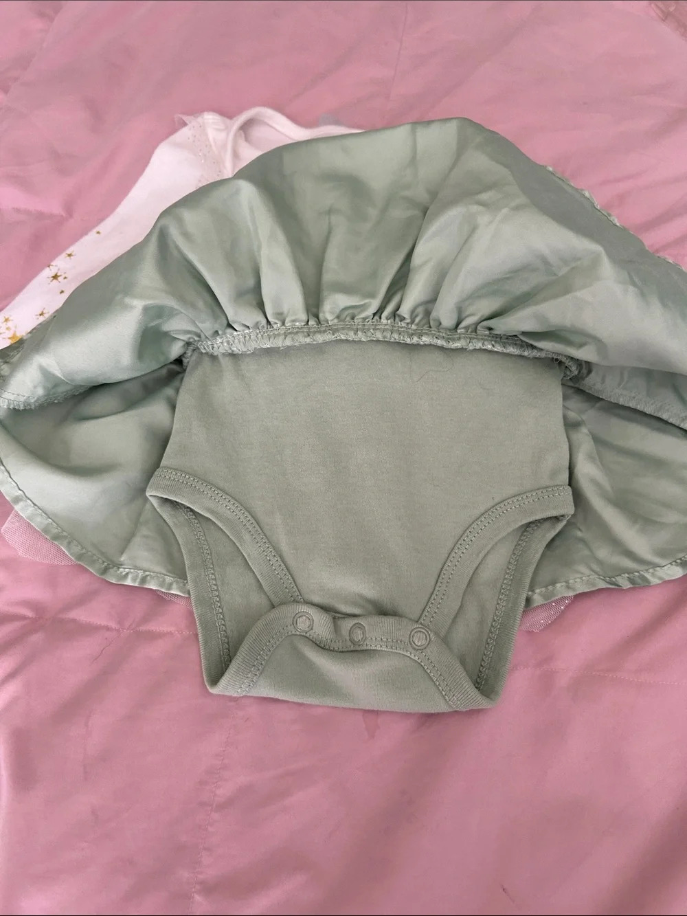 Disney Green and White Tulle Tutu Bodysuit Costume